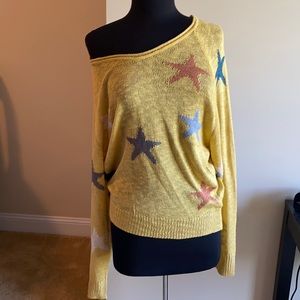 Off the shoulder star sweater